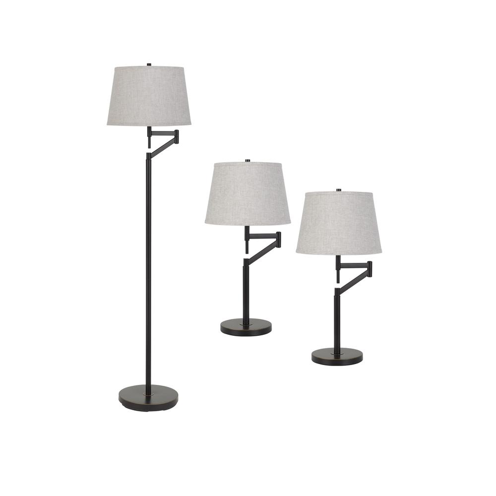 3 Pcs Package, 2 X Swing Arm Table Lamp And 1X Swing Arm Floor Lamp All in One Box. Picture 1
