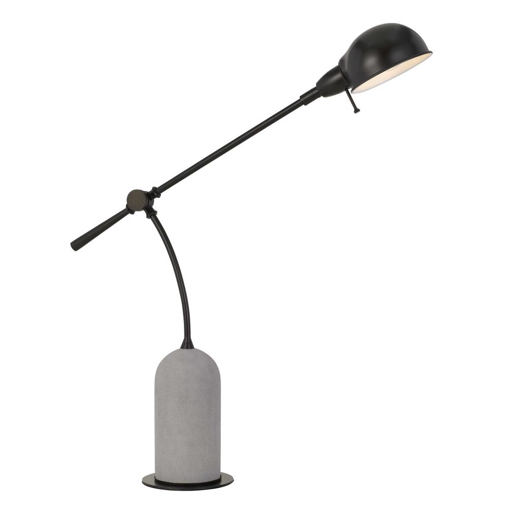 Johnstone Metal Balanced Arm Desk Lamp With Cement Base. Picture 1