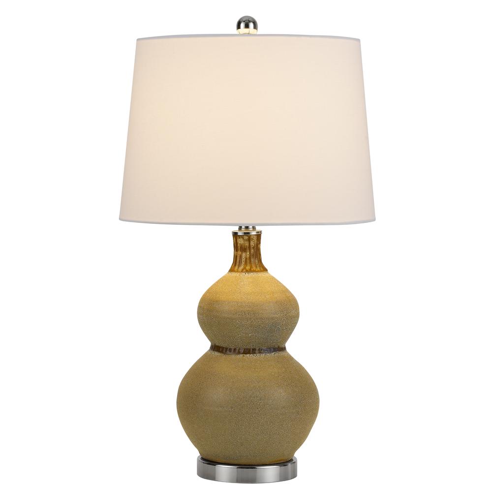 150W Sion Ceramic Table Lamp With Taper Drum Linen Hardback Shade (Priced And Sold As Pairs). Picture 3