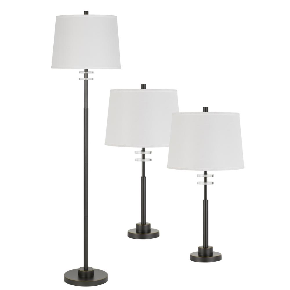 150W 3 Way Table And Floor Lamp. 1 Floor And 2 Table Lamps Packed in One Box. Picture 1