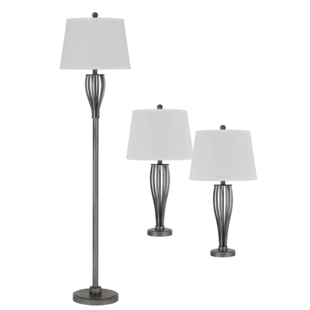 100W Table And Floor Lamp. 1 Floor And 2 Table Lamps Packed in One Box, BO29613. Picture 1