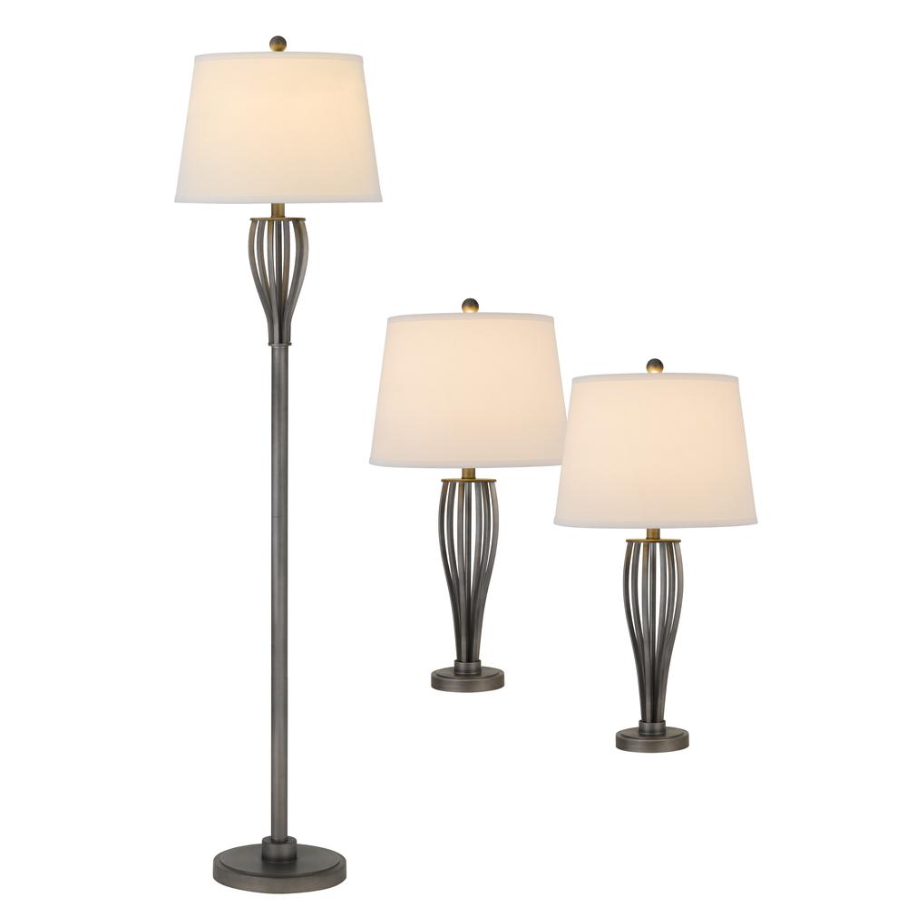 100W Table And Floor Lamp. 1 Floor And 2 Table Lamps Packed in One Box, BO29613. Picture 3