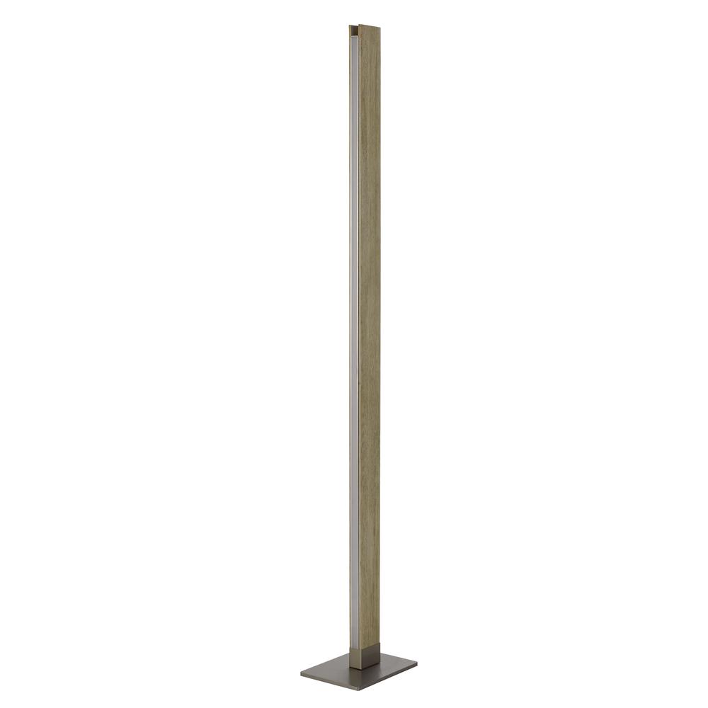 Colmar integrated LED Rubber wood floor lamp with dimmer control. Picture 1