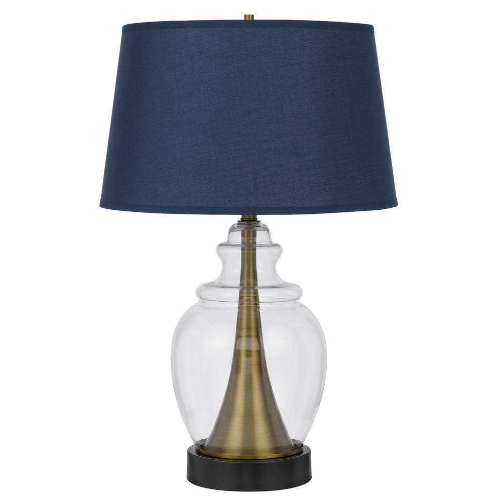 Cupola glass/metal table lamp. Picture 1
