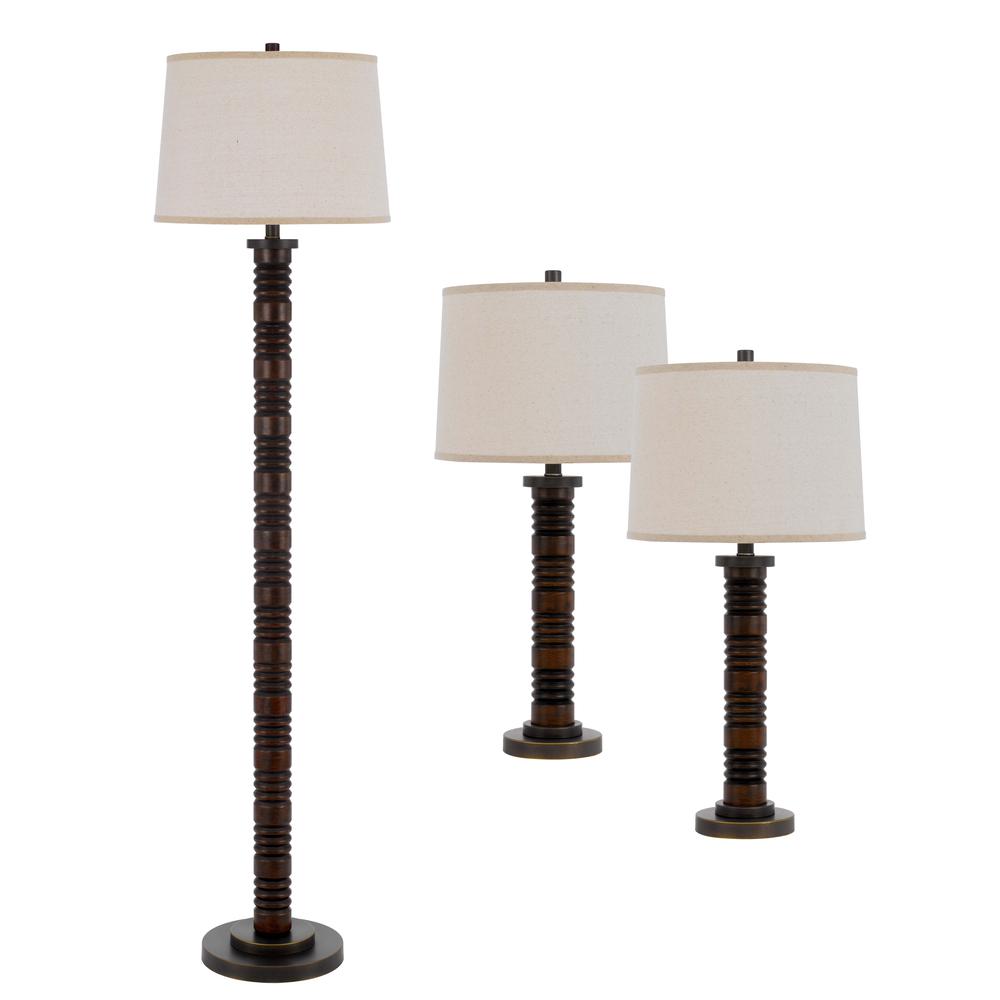 150W 3 way Northfield resin table and floor lamp set. Priced and sold as a 3 pcs package all in one box.. Picture 1