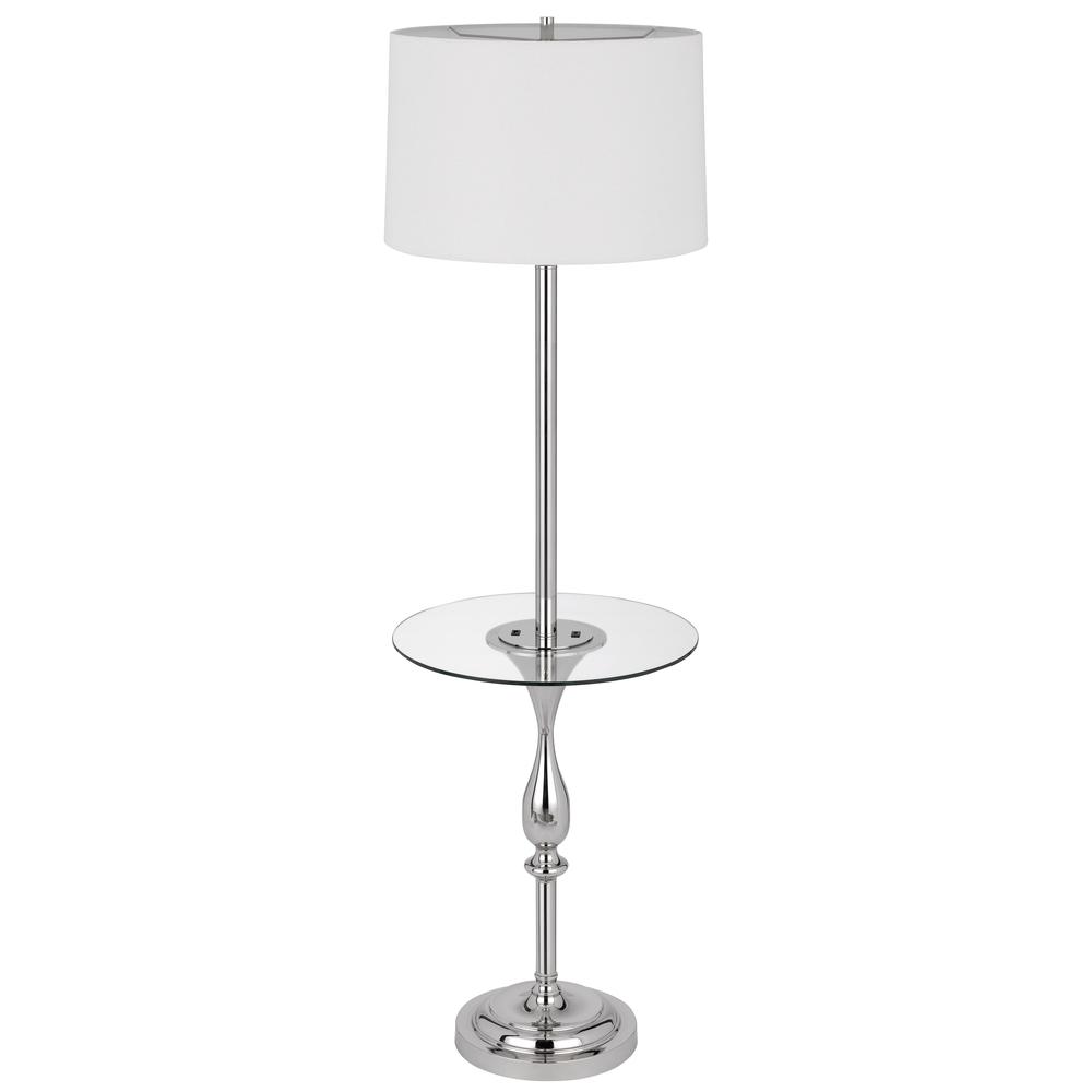 150W 3 way Sturgis metal floor lamp with glass tray table. Picture 2