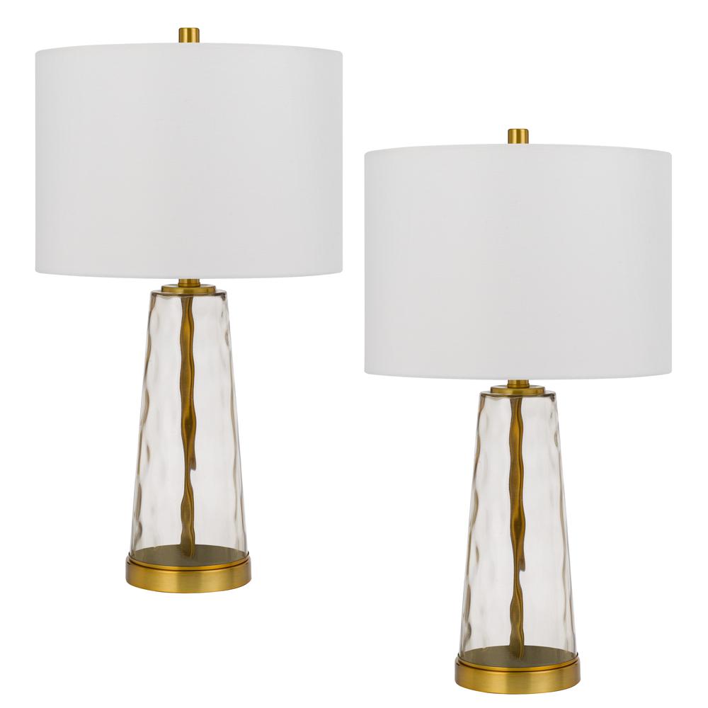 100W Heber glass table lamp. Priced and sold as pairs. The main picture.