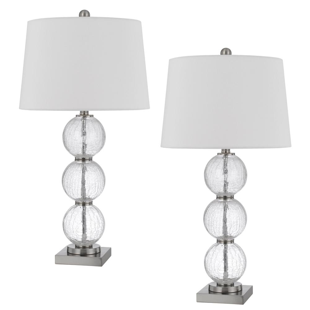 150W 3 way Crosset crackle glass table lamp, Priced and sold as pairs. Picture 1
