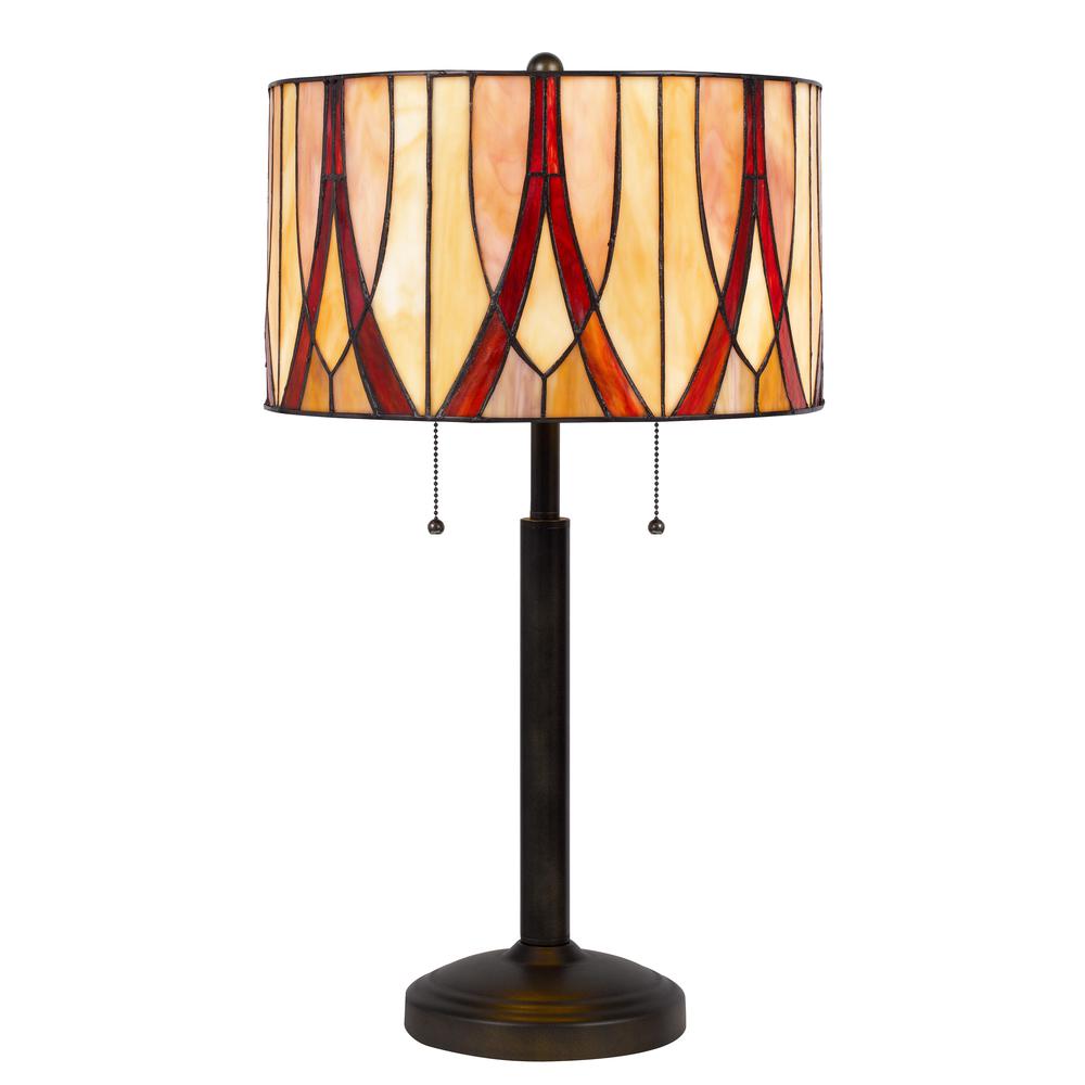 60W x 2 Tiffany table lamp. Picture 1