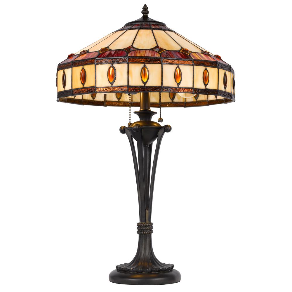 60W x 2 Tiffany table lamp. Picture 2