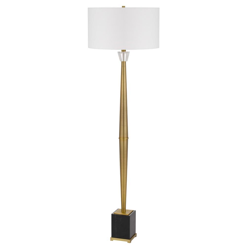 150W 3 way Salford metal floor lamp with crystal font / marble base. Picture 1