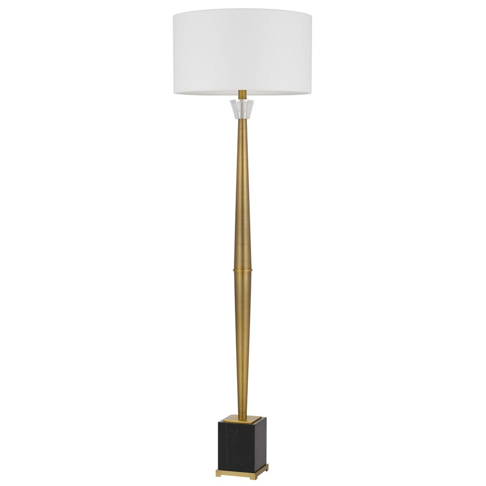 150W 3 way Salford metal floor lamp with crystal font / marble base. Picture 3