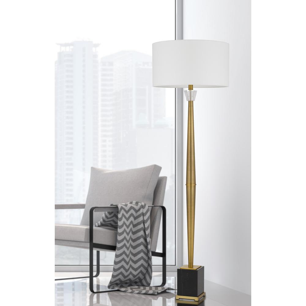 150W 3 way Salford metal floor lamp with crystal font / marble base. Picture 4