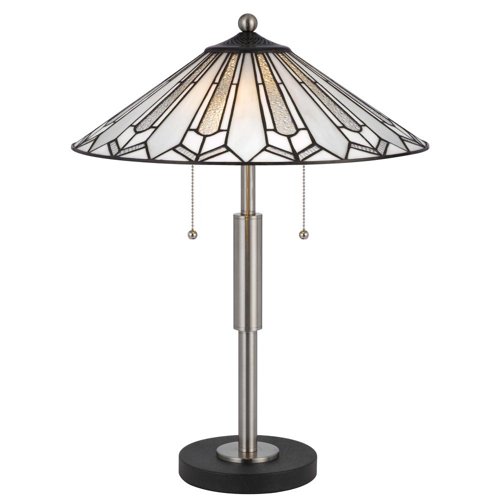 60W x 2 Muirfield tiffany table lamp. Picture 1