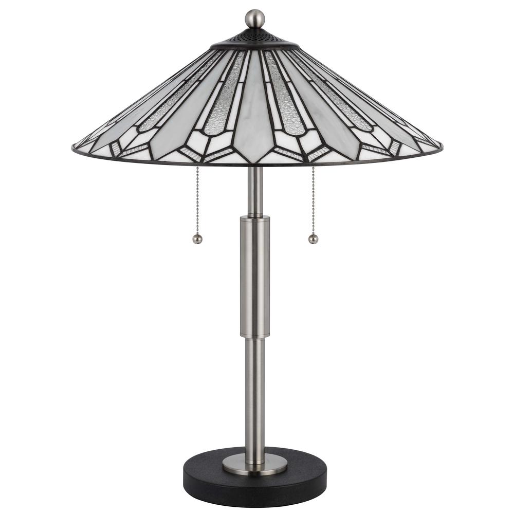 60W x 2 Muirfield tiffany table lamp. Picture 2