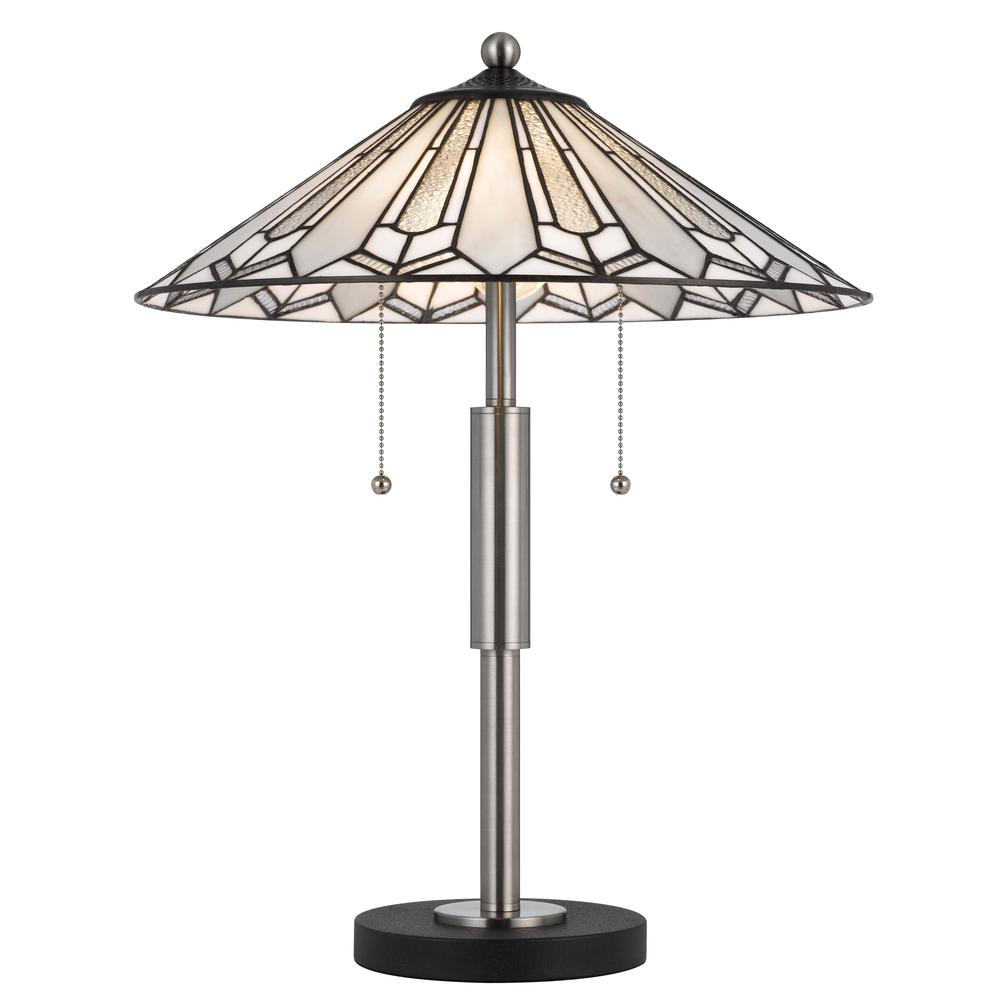 60W x 2 Muirfield tiffany table lamp. Picture 3
