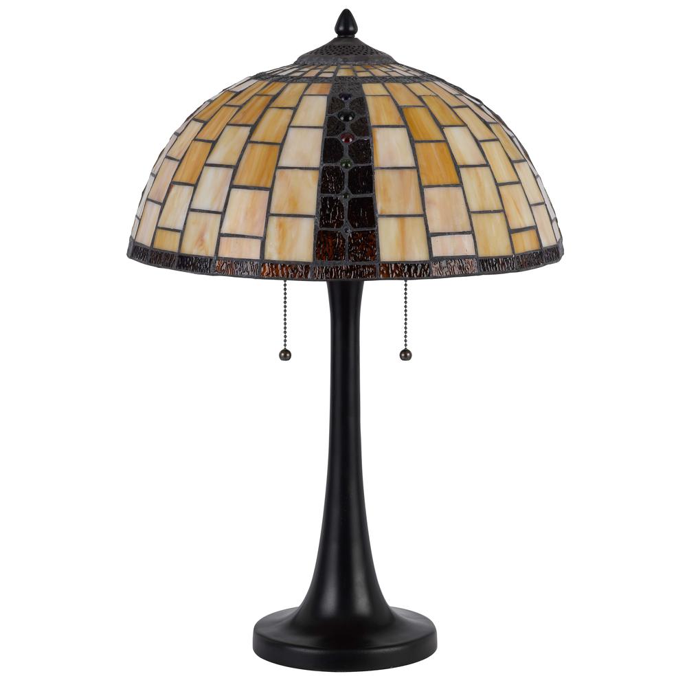 60W x 2 Whitton tiffany table lamp. Picture 2