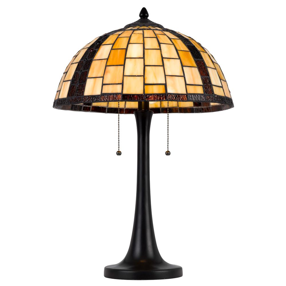 60W x 2 Whitton tiffany table lamp. Picture 3