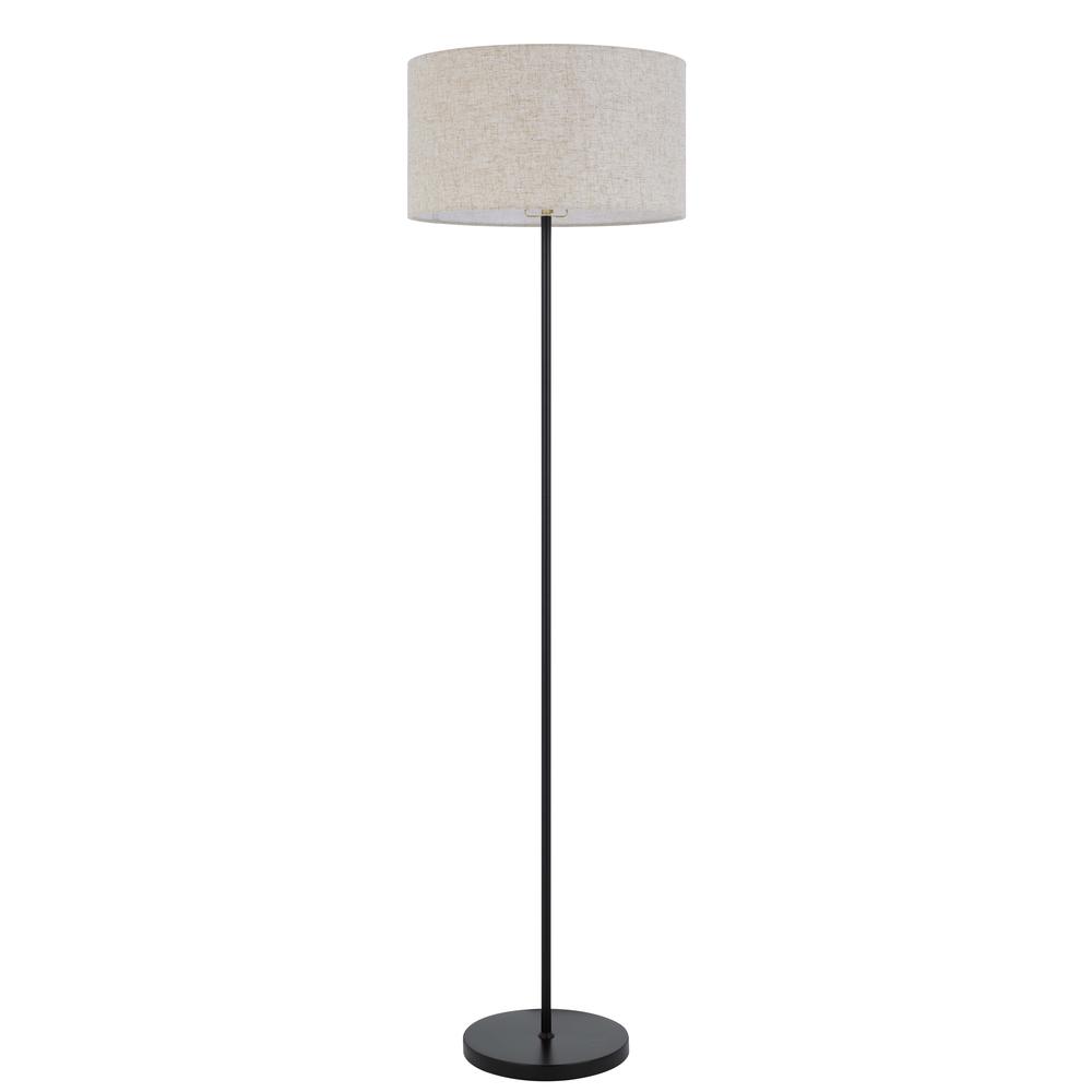 150W 3 wayt Cromwell metal floor lamp with linen shade. Picture 3