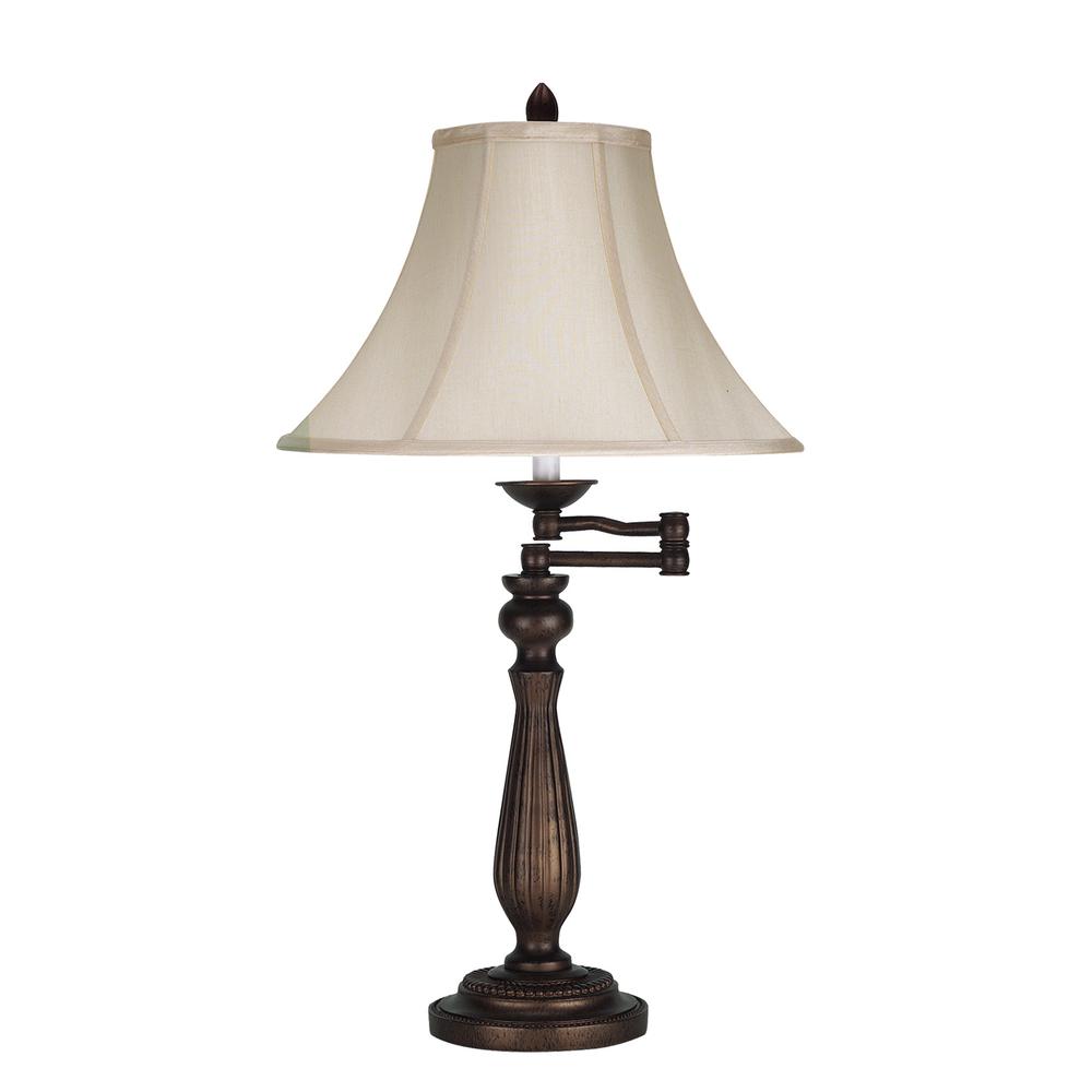 30" Height Metal Table Lamp in Antique Rust. Picture 1