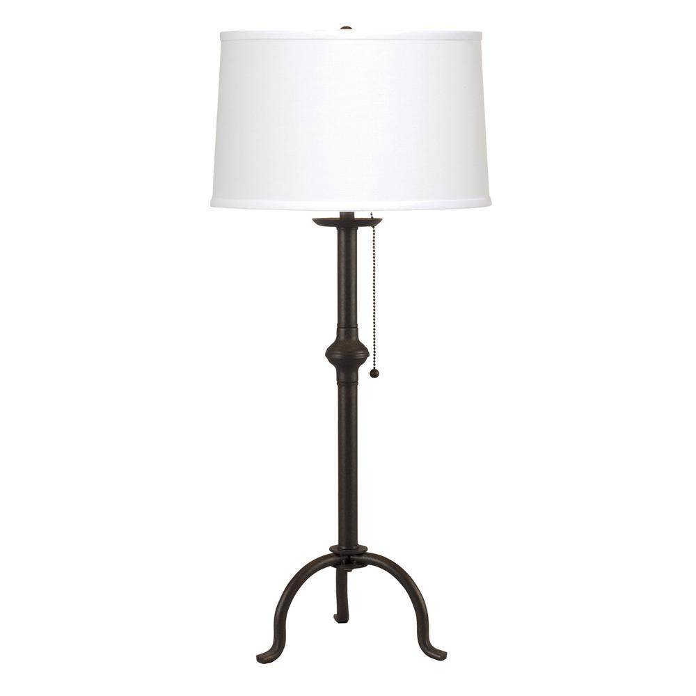 32" Heignt Iron Table Lamp in Black. Picture 2