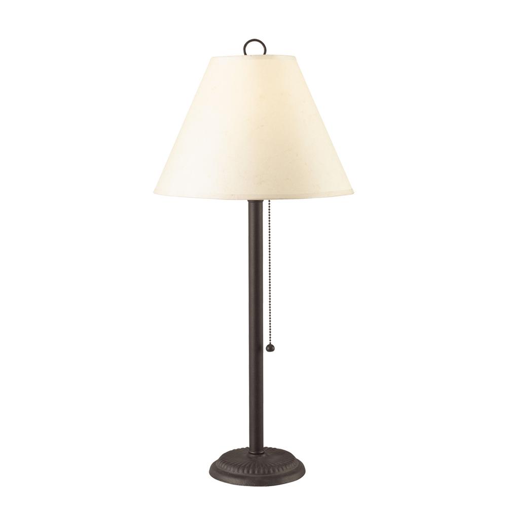 27.5" Heignt Metal Table Lamp in Black Rust Finish. Picture 1