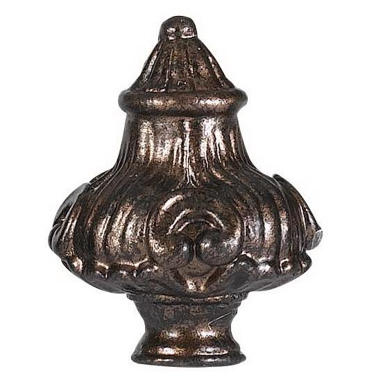 2.75" Metal Cast Finial in Rust Finish. Picture 1