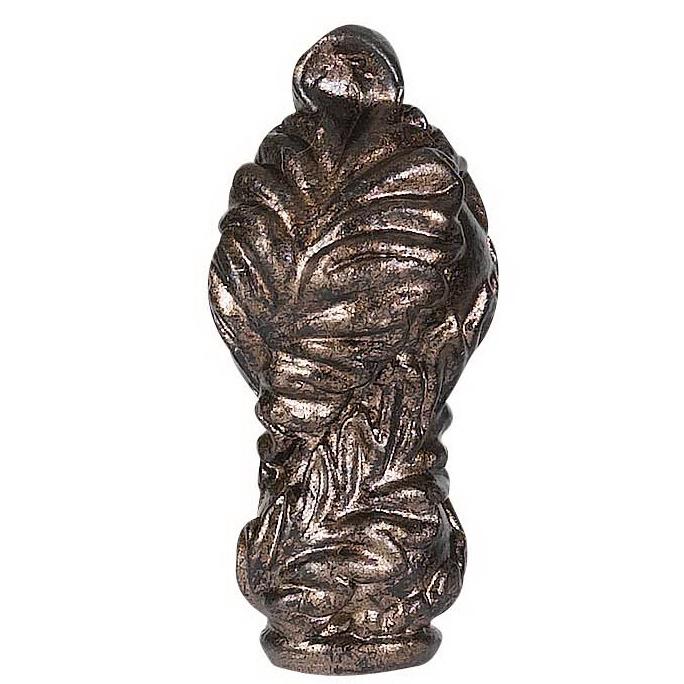 2.5" Metal Cast Finial in Rust Finish. Picture 1