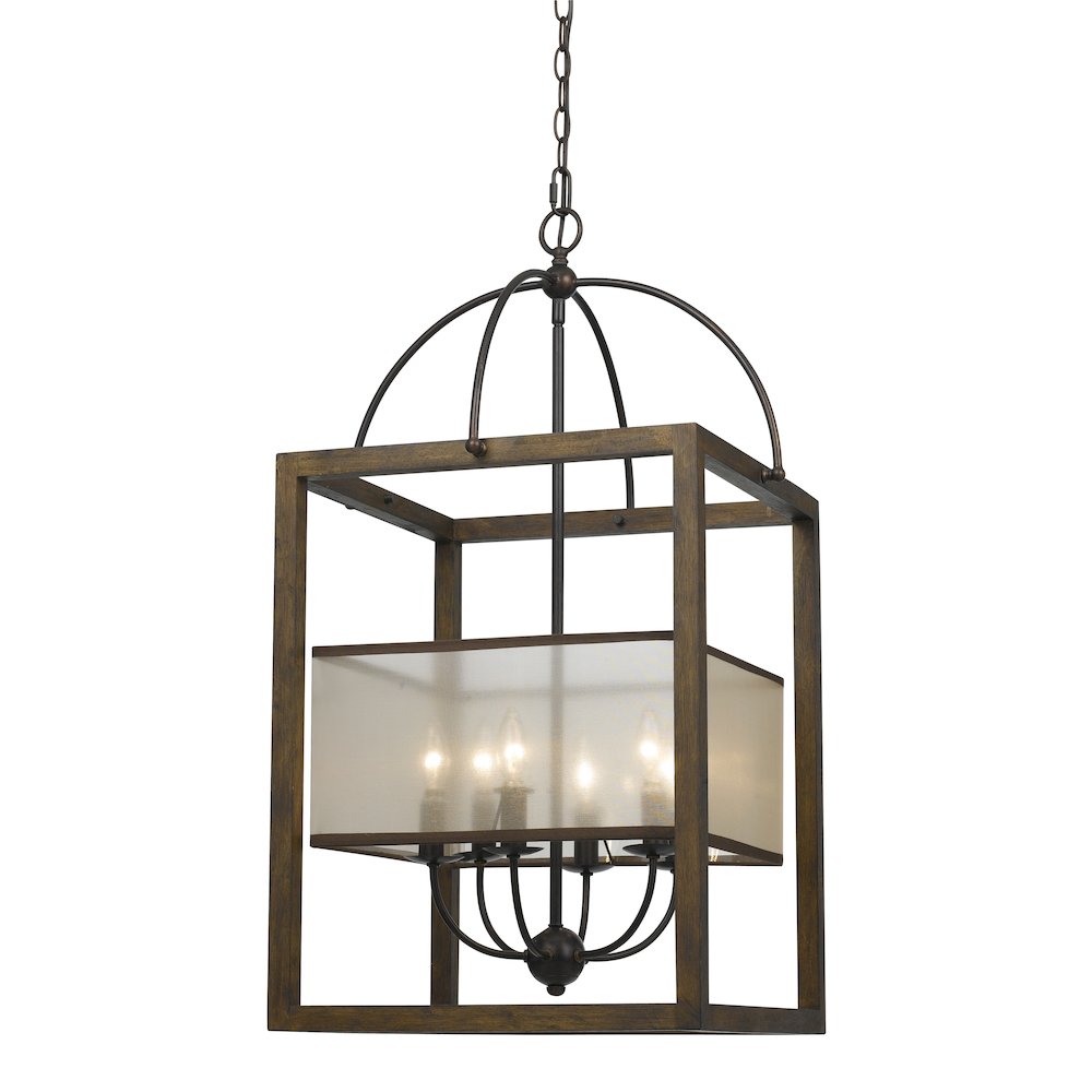 60W X 6 Rectangular Chandelier. The main picture.