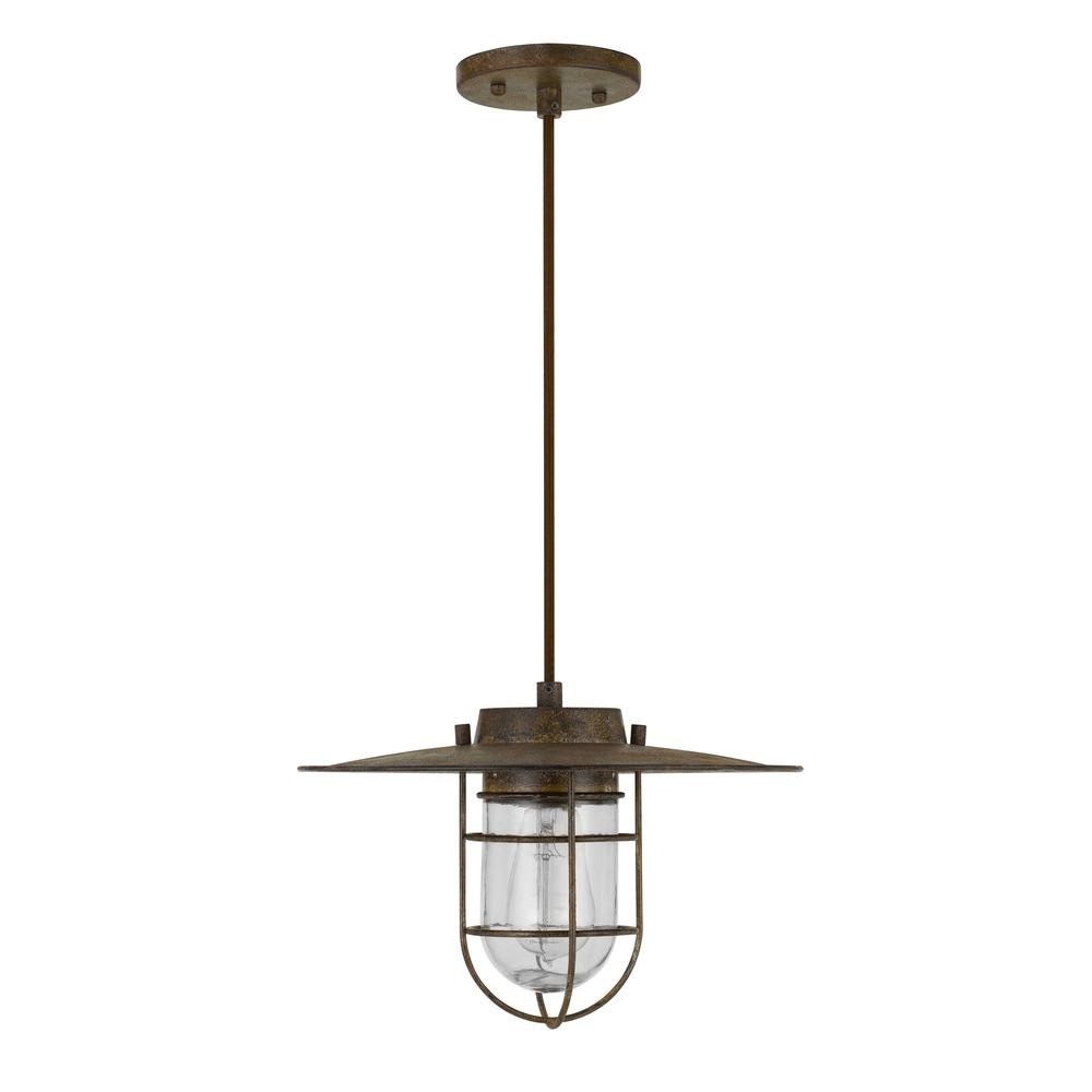 Owenton Old industrial Metal Pendant With Glass Shield (Edison Bulb Not included). Picture 1