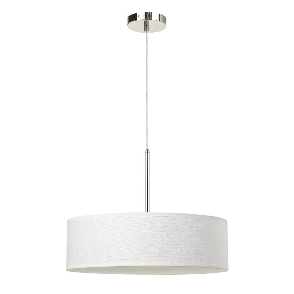 LED 18W Dimmable Pendant With Diffuser And Hardback Fabric Shade, FX3731CW. Picture 1