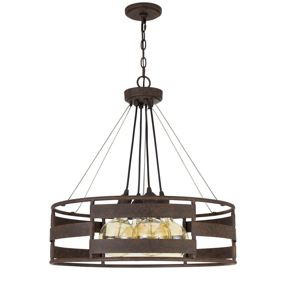 60W x 4 Rochefort metal chandelier (Edison bulbs shown ARE included). Picture 1