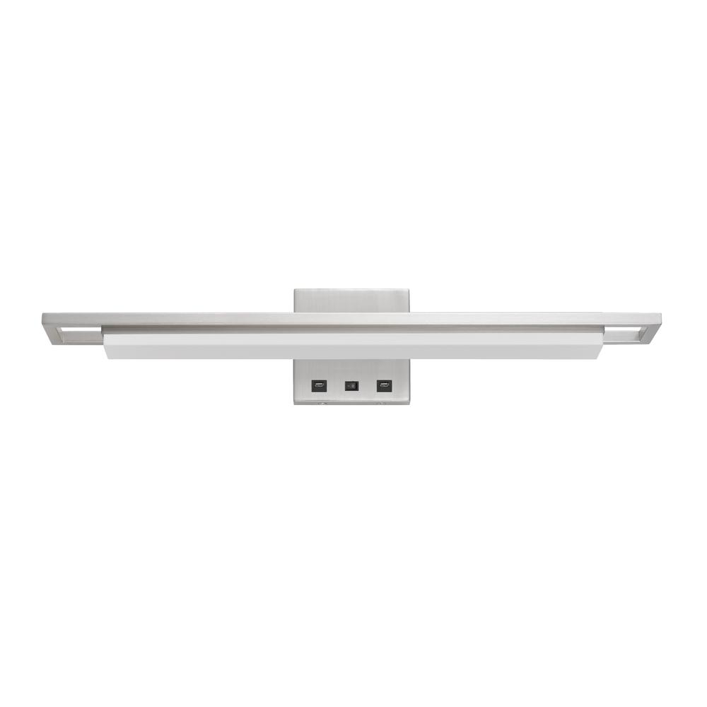 Newry LED metal over the desk wall sonce with 2 USB charging ports. Picture 1