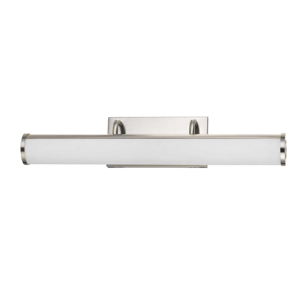 integrated LED 26W, 1950 Lumen, 80 CRI Dimmable Vanity Light With Acrylic Diffuser (color: Brushed Steel). Picture 1