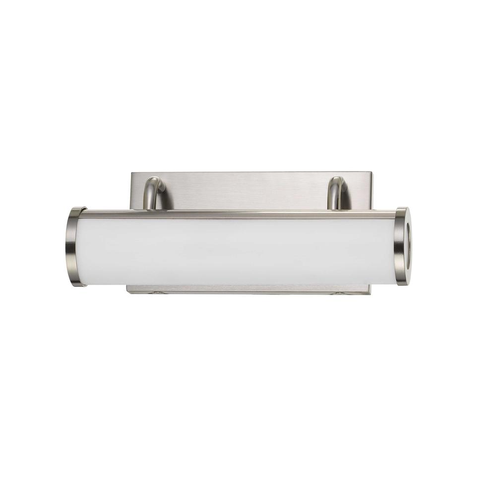 integrated LED 13W, 940 Lumen, 80 CRI Dimmable Vanity Light With Acrylic Diffuser (color: Brushed Steel). Picture 1