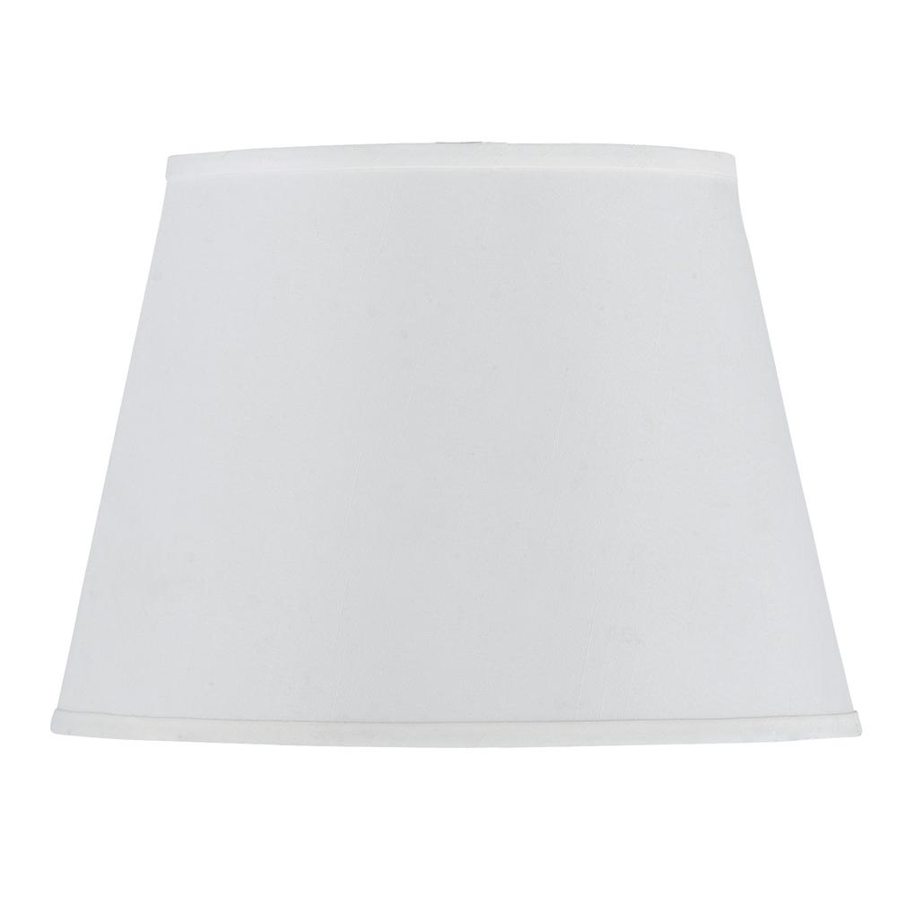 Hardback White Faux Silk Shade. Picture 1