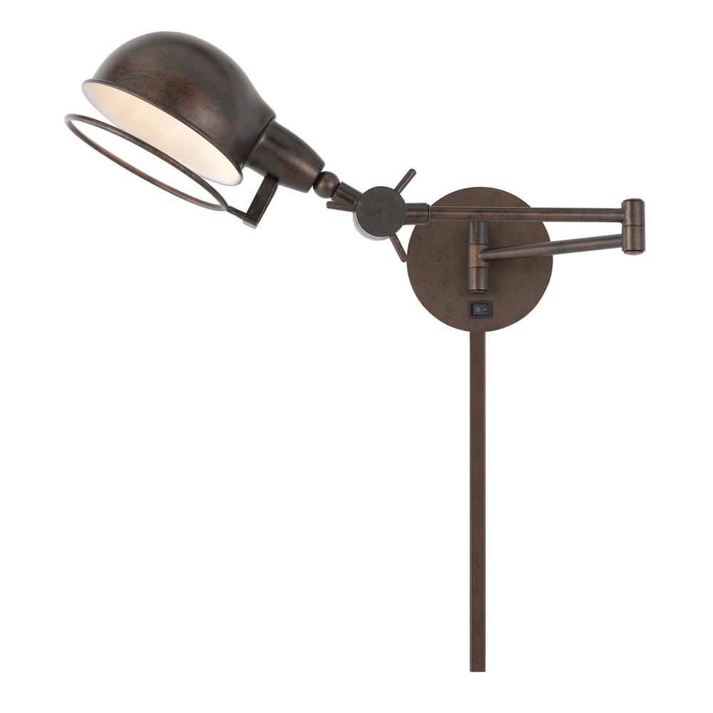 60W Linthal Swing Arm Wall Lamp With Adjustable Shade. 3 Ft Wire Cover included. Picture 3