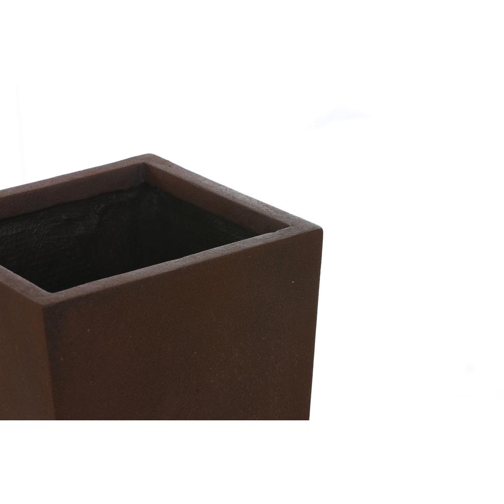 Rustic Brown MgO 24.2in. H Tall Tapered Planter. Picture 6