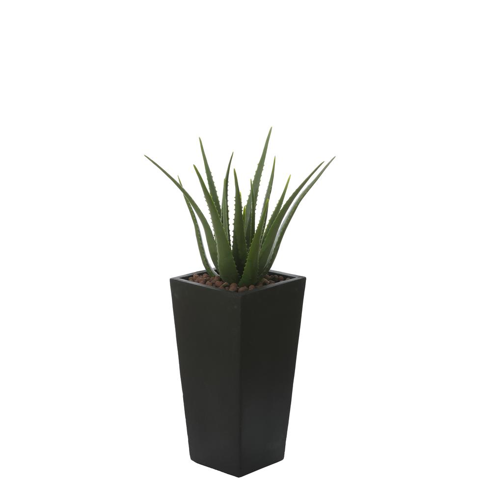 Black MgO 18.5in. H Tall Tapered Planter. Picture 3