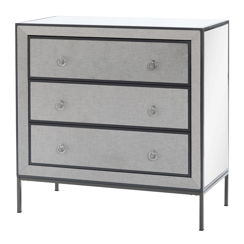 Modern Gray 31.5" Wide 3-Drawer Bachelor Chest. Picture 2