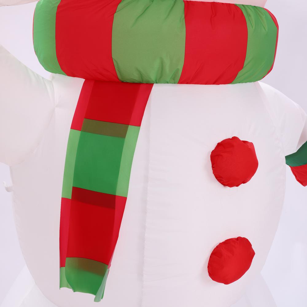 6Ft Snowman Couple Inflatable with LED Lights. Picture 11