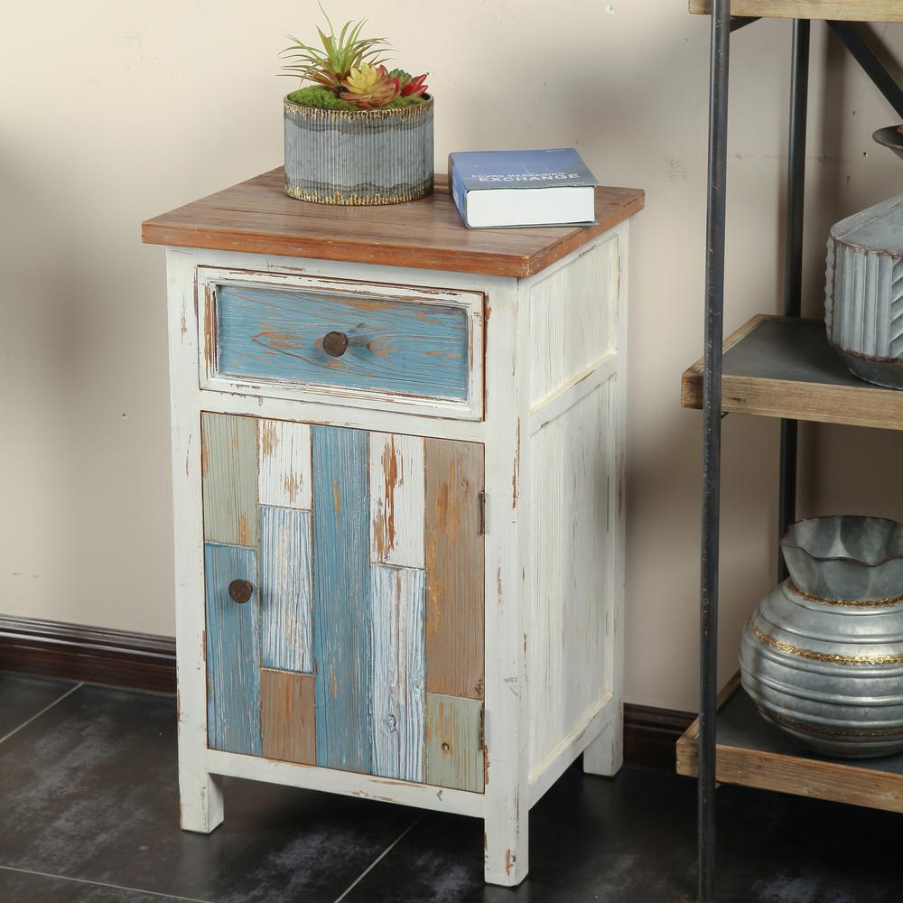 Rustic Multi-Color Accent End Table. Picture 3