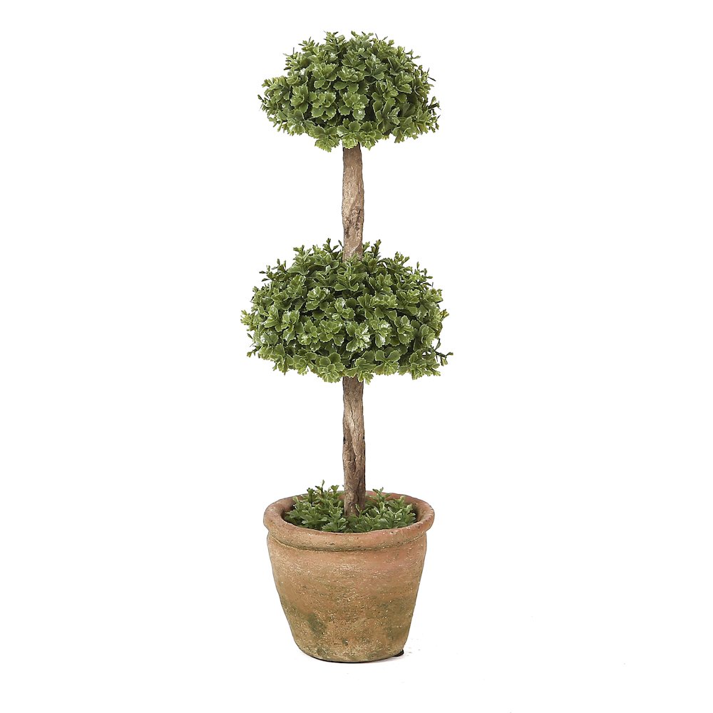 Orchid Double Treetop Topiary 13"H. Picture 1