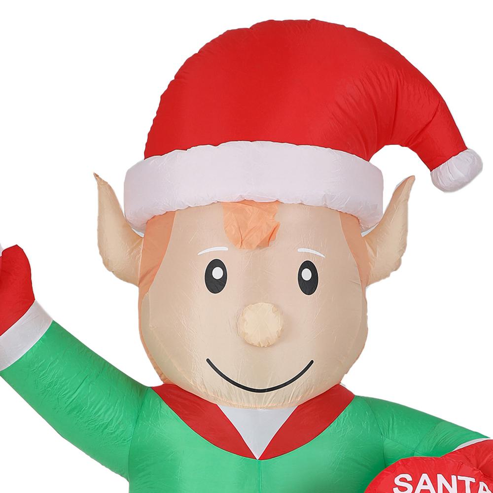 Lighted 8ft Elf Inflatable with LED Lights. Picture 6