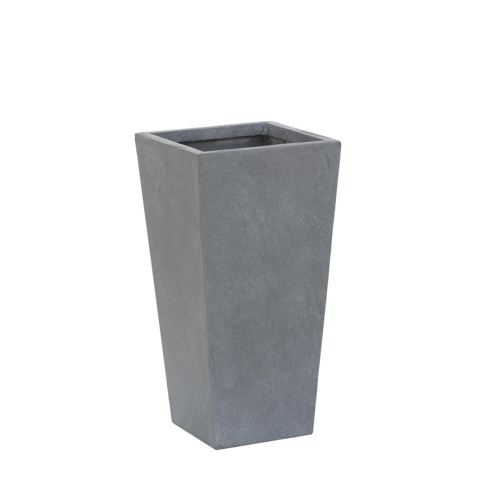 Light Gray MgO 24.2in. H Tall Tapered Planter. The main picture.