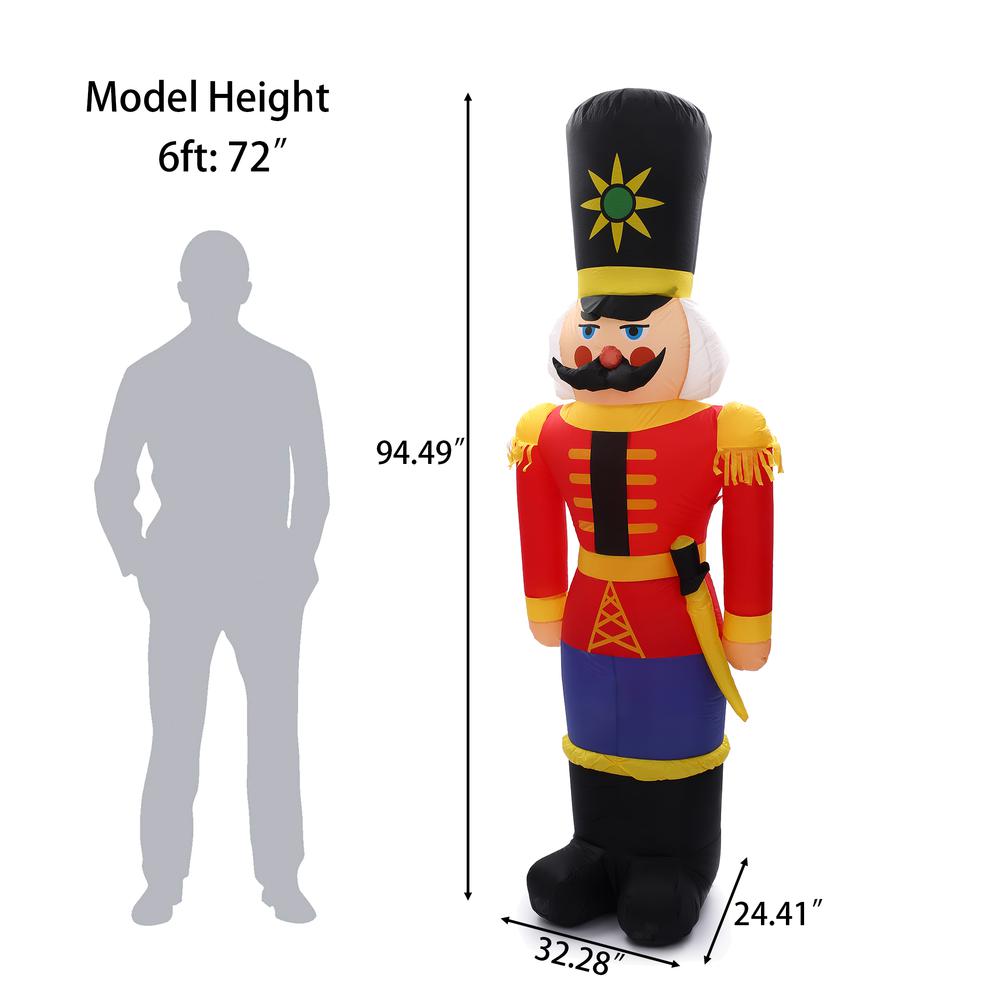 94" Nutcracker Soldier Inflatable with LED Lights. Picture 19