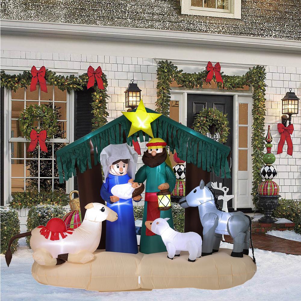 Lighted 6.5ft Nativity Scene Inflatable. Picture 3