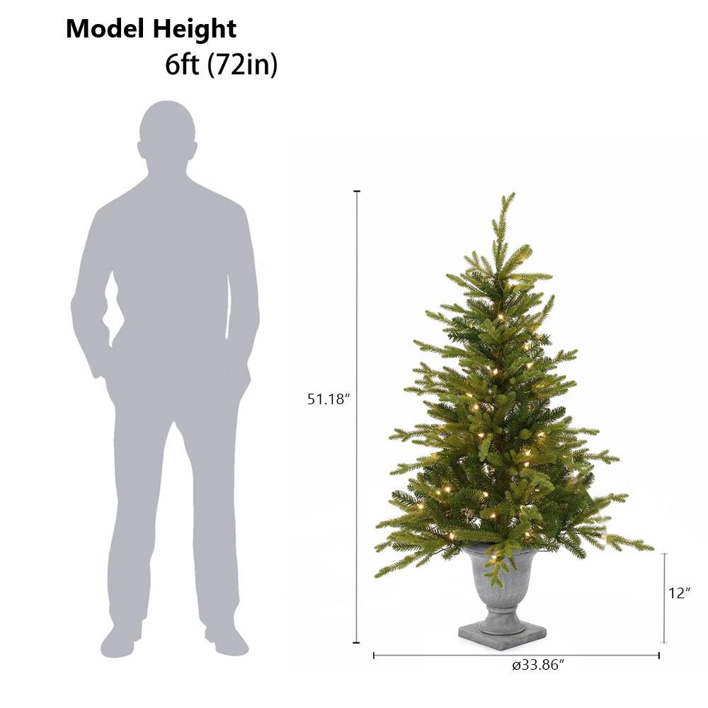 4Ft Pre-Lit LED Artificial Fir Christmas Tree with Urn Pot. Picture 11