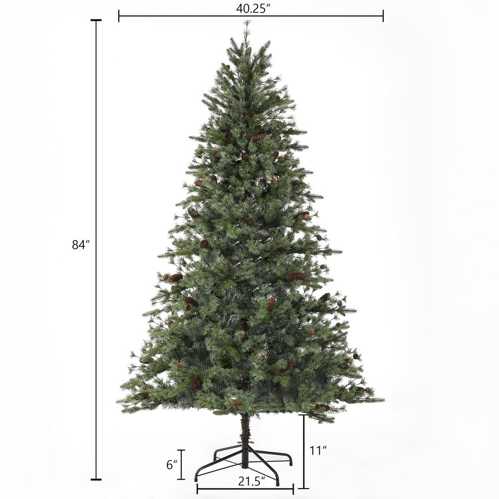 7ft Pre-Lit Artificial Christmas Tree (Green). Picture 9