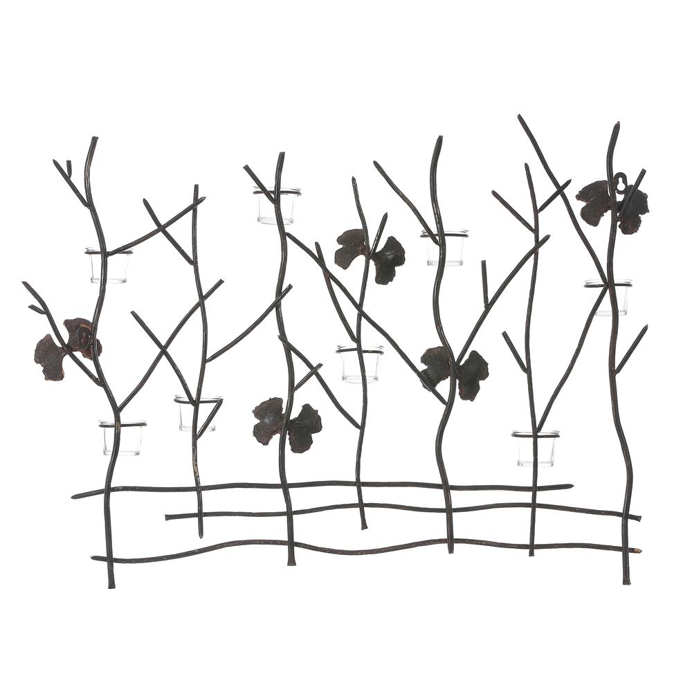 Metal Nature Branches Wall Tea Light Holder. Picture 6